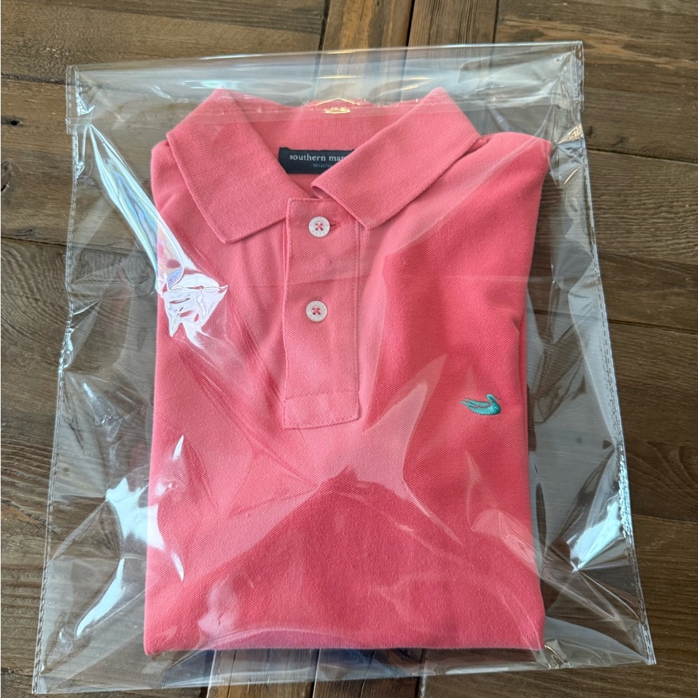 Southern Marsh Kids Coral Polo Shirt